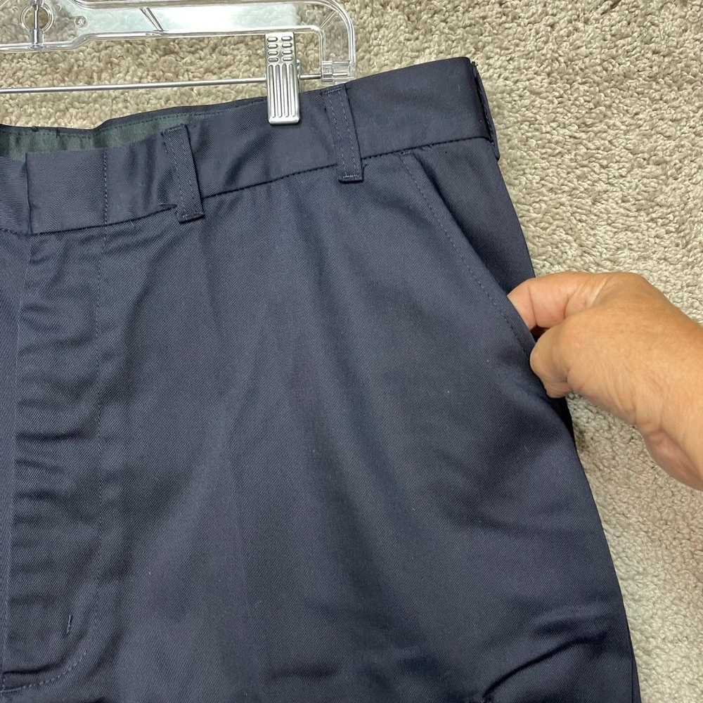 VF Imagewear FedEx Cargo Pants Mens 40R 37U Navy Reflective Workwear Unhemmed